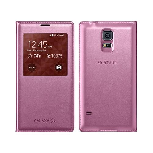 Galaxy S5 G900 ile Uyumlu S View Cover Kılıf PembeEF-CG900BPEGWW