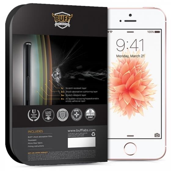 Buff iPhone 5-5S-SE ile Uyumlu Darbe Eminici Ekran Koruyucu