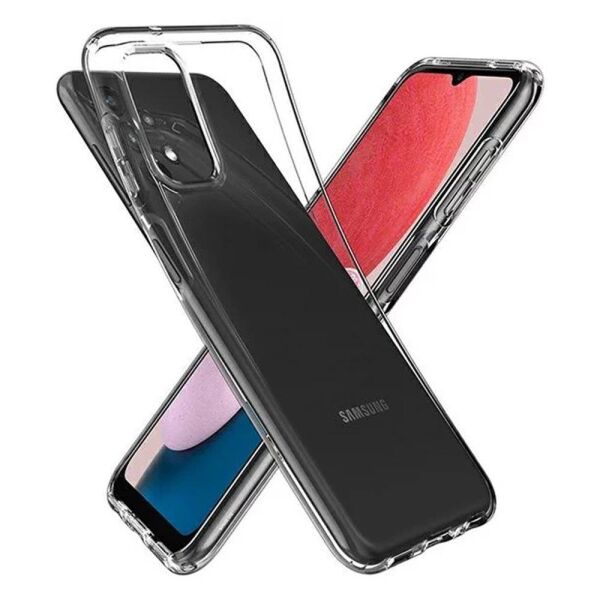 Spigen Galaxy A13 5G ile Uyumlu Kılıf Liquid Crystal 4 Tarafı Tam Koruma Crystal Clear
