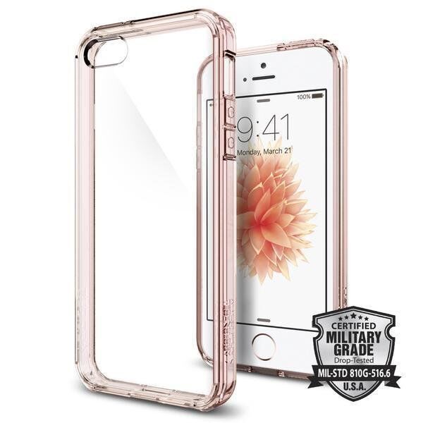 Spigen iPhone 5,5s,SE ile Uyumlu Kılıf Ultra Hybrid Rose Crystal