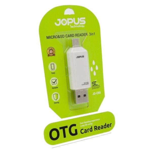 Jopus Universal Micro Beyaz 3in1 Kart Okuyuculu USB Otg JO-CR5
