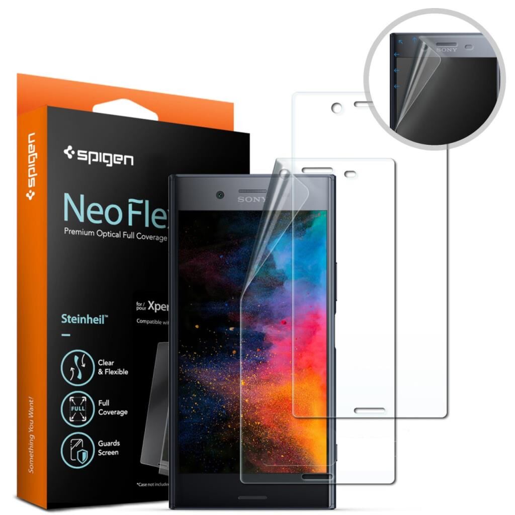 Spigen Xperia XZ Premium ile Uyumlu Ekran Koruyucu Neo Flex (2 Adet)