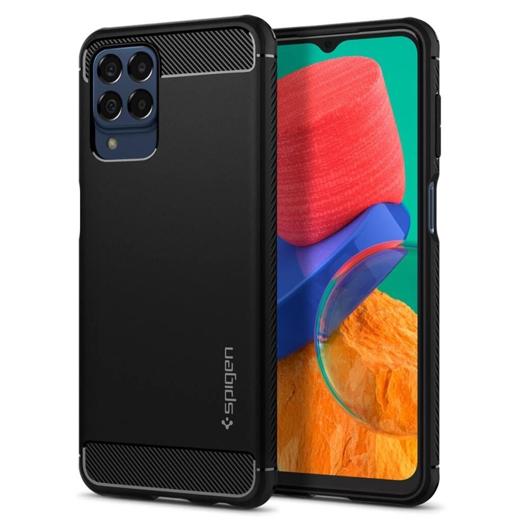 Spigen Galaxy M33 5G ile Uyumlu Kılıf Rugged Armor Black