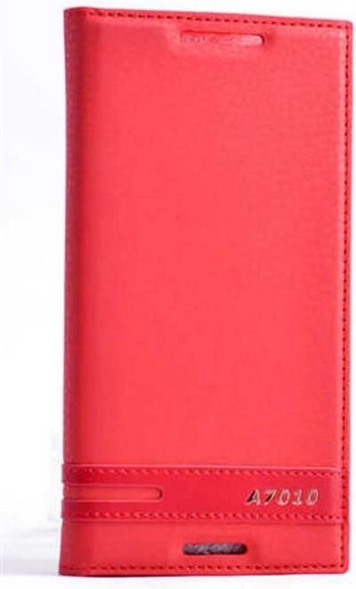 Zore A7010 ile Uyumlu Elite Serisi Kapaklı Kılıf Kırmızı