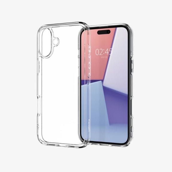 Spigen iPhone 16 Plus ile Uyumlu Kılıf Crystal Hybrid Crystal Clear