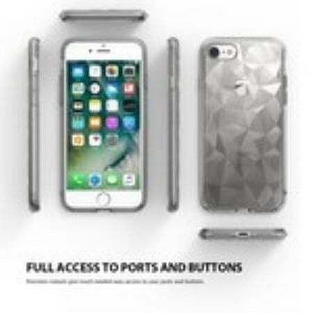 Ringke Air Prism 3D Elmas Yansıması iPhone 7/8 Plus ile Uyumlu KIlıf Clear Ultra Hafif Esnek İnce Şeffaf Transparan