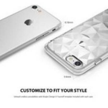 Ringke Air Prism 3D Elmas Yansıması iPhone 7/8 Plus ile Uyumlu KIlıf Clear Ultra Hafif Esnek İnce Şeffaf Transparan