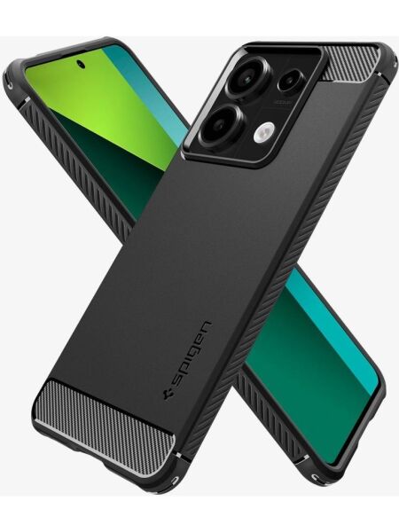 Spigen Note 13 Pro 5G / POCO X6 5G ile Uyumlu Kılıf Rugged Armor Black