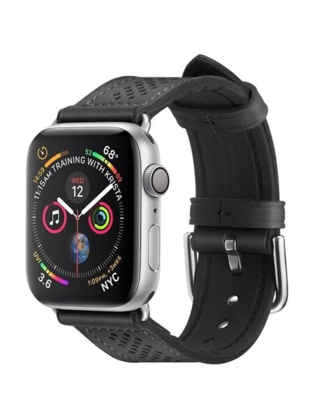 Spigen Watch 42mm Seri 10 - 41mm Seri 9/8/7 - 40mm Seri SE2/SE/6/5/4 ile Uyumlu Kordon Kayış Band Retro Fit Black