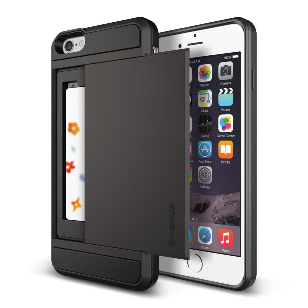 Verus iPhone 6 Plus ile Uyumlu Case Damda Slide Series Kılıf Renk  Dark Silver
