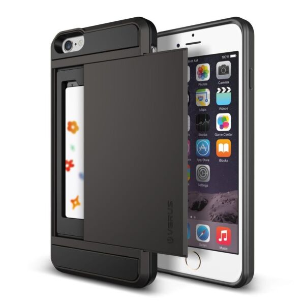 Verus iPhone 6 Plus ile Uyumlu Case Damda Slide Series Kılıf Renk  Dark Silver