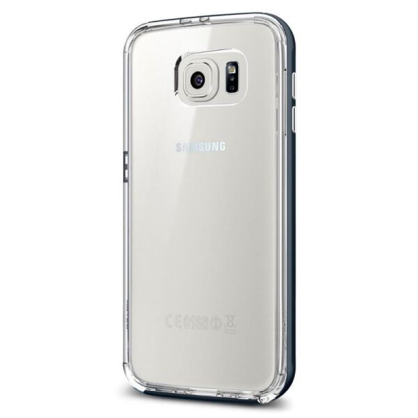 Spigen Galaxy S6 ile Uyumlu Kılıf Neo Hybrid CC Metal Slate