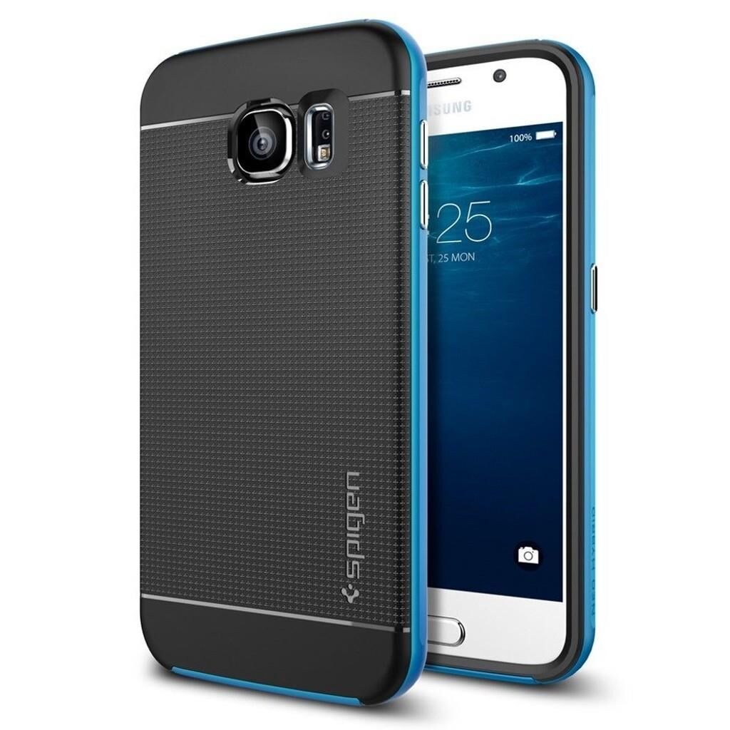 Spigen Galaxy S6 ile Uyumlu Kılıf Neo Hybrid Electric Blue