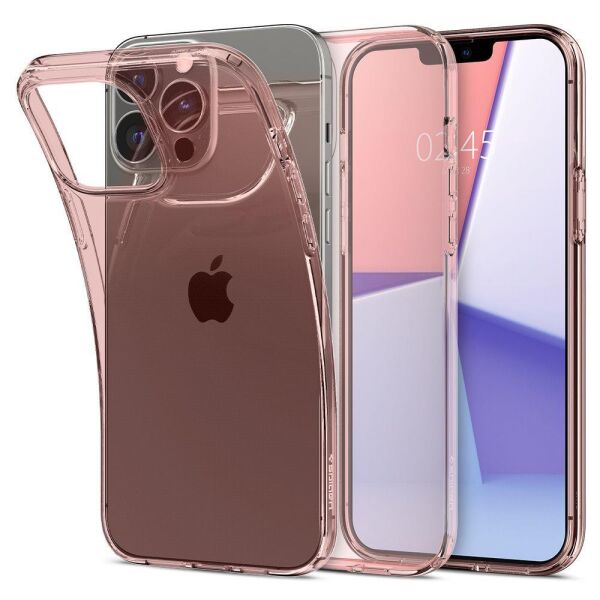 Spigen iPhone 13 Pro ile Uyumlu Kılıf Crystal Flex Rose Crystal