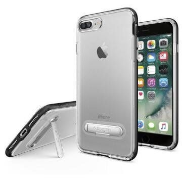 Spigen iPhone 7 Plus / 8 Plus ile Uyumlu Kılıf Crystal Hybrid Black