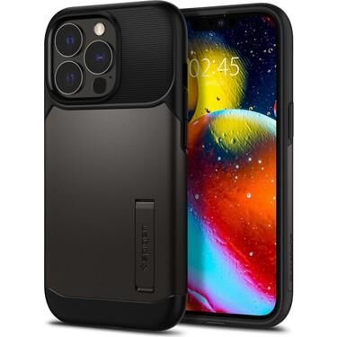 Spigen iPhone 13 Pro ile Uyumlu Kılıf Slim Armor Black