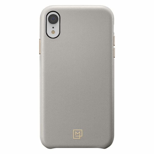 Spigen iPhone XR ile Uyumlu Kılıf La Manon Câlin Premium Deri Tasarım Oatmeal Beige