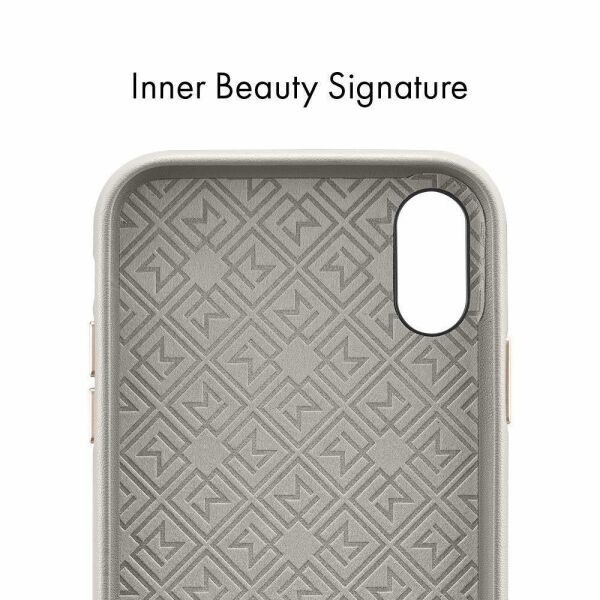 Spigen iPhone XR ile Uyumlu Kılıf La Manon Câlin Premium Deri Tasarım Oatmeal Beige