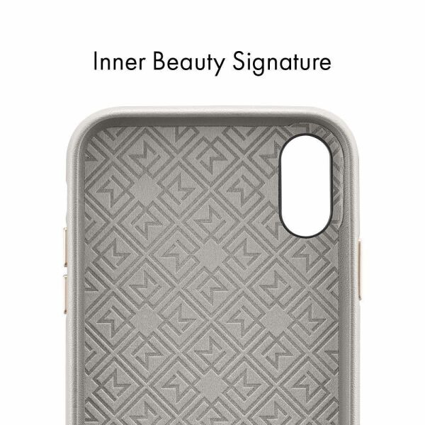 Spigen iPhone XR ile Uyumlu Kılıf La Manon Câlin Premium Deri Tasarım Oatmeal Beige