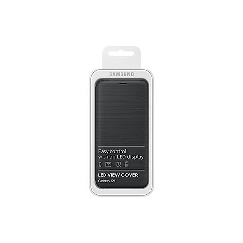 Galaxy S9 ile Uyumlu Led View Cover Kılıf Siyah EF-NG960PBEGWW