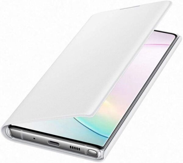 Galaxy Note 10 ile Uyumlu LED View Cover Kılıf (Beyaz) ‎EF-NN970PWEGTR