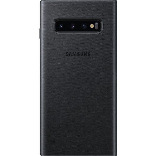 Galaxy S10 ile Uyumlu LED View Cover Siyah EF-NG973PBEGWW