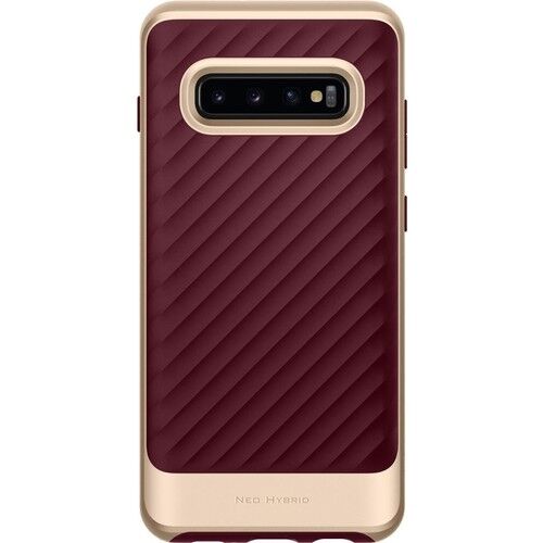 Spigen Galaxy S10 Plus ile Uyumlu Kılıf Neo Hybrid Burgundy