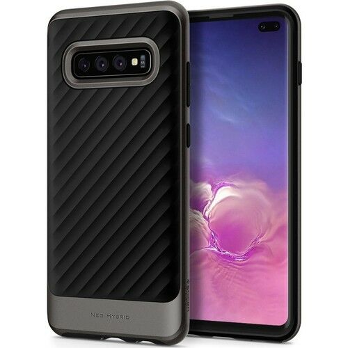 Spigen Galaxy S10 Plus ile Uyumlu Kılıf Neo Hybrid Gunmetal