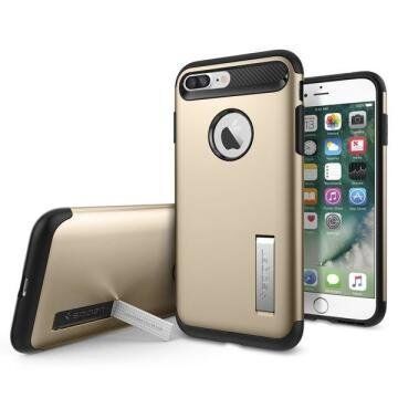 Spigen iPhone 7 Plus / 8 Plus ile Uyumlu Kılıf Slim Armor Champagne Gold
