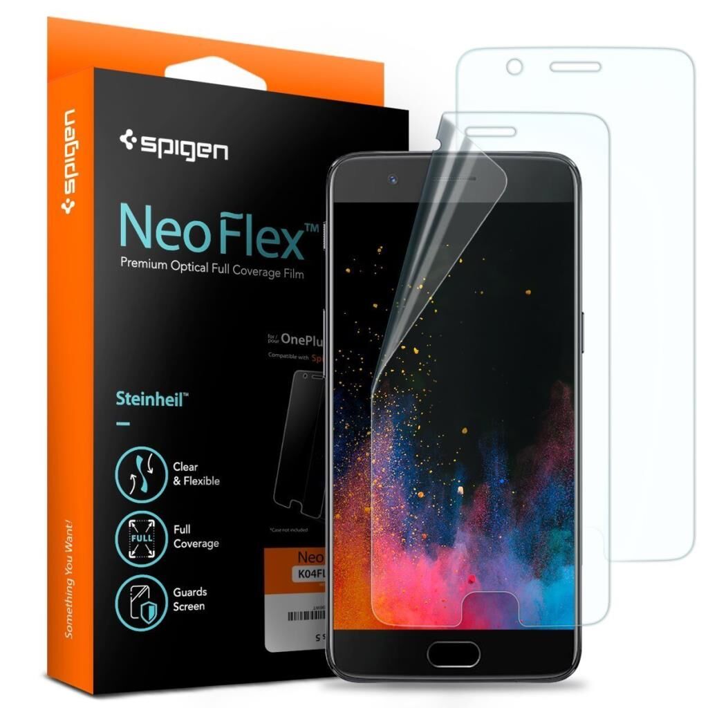 Spigen OnePlus 5 ile Uyumlu Ekran Koruyucu Neo Flex 2 Adet