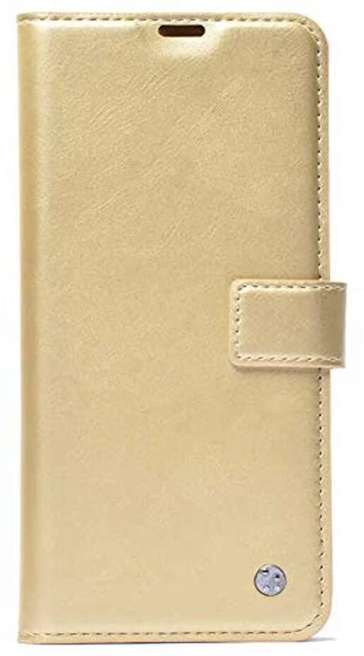 Galaxy A81 (Note 10 Lite) ile Uyumlu Kapaklı Deluxe Kılıf  Gold