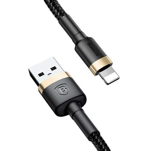 Baseus Lightning 1 Metre Kevlar Kablo Siyah-Altın