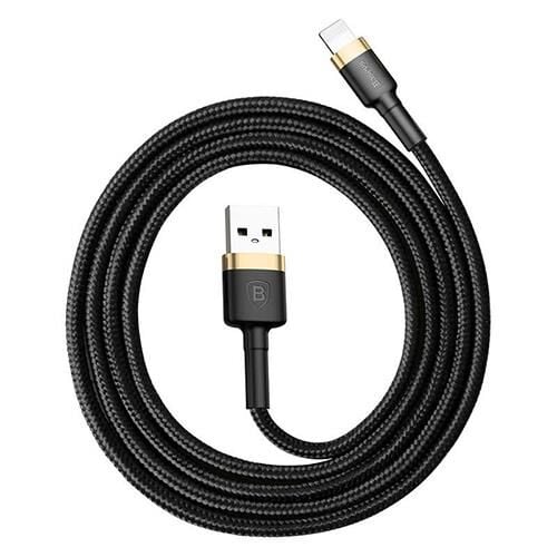 Baseus Lightning 1 Metre Kevlar Kablo Siyah-Altın