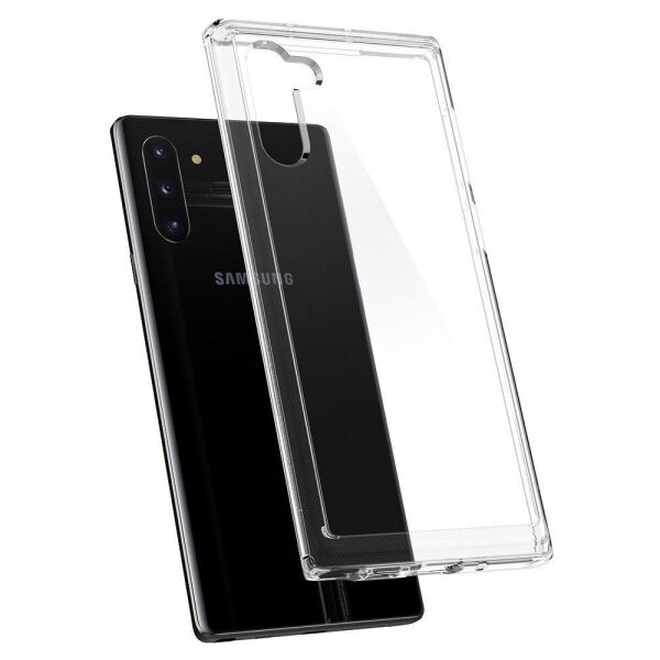 Spigen Galaxy Note 10 ile Uyumlu Kılıf Crystal Hybrid Crystal Clear