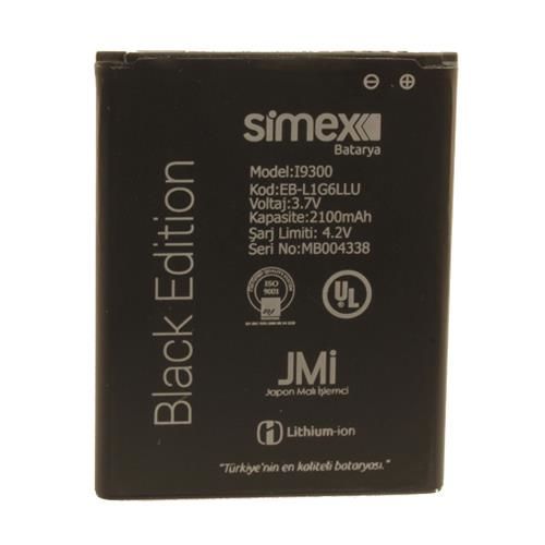 Simex I9300 Galaxy S3 ile Uyumlu Black Edition Batarya 2100mAh
