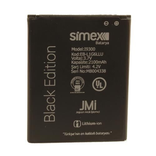 Simex I9300 Galaxy S3 ile Uyumlu Black Edition Batarya 2100mAh