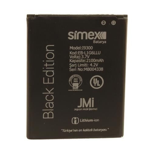 Simex I9300 Galaxy S3 ile Uyumlu Black Edition Batarya 2100mAh