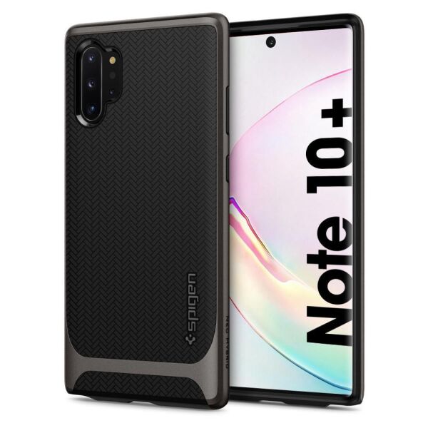 Spigen Galaxy Note 10 Plus ile Uyumlu Kılıf Neo Hybrid Gunmetal