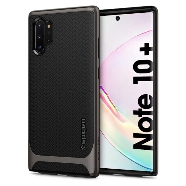 Spigen Galaxy Note 10 Plus ile Uyumlu Kılıf Neo Hybrid Gunmetal