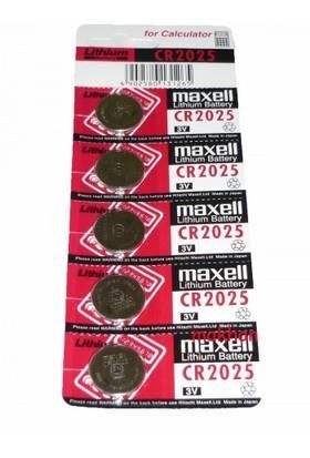 Maxell CR2025 LITHIUM Battery 3V 5'li