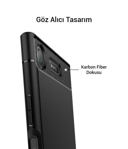 Spigen Xperia XZ1 ile Uyumlu Kılıf Rugged Armor