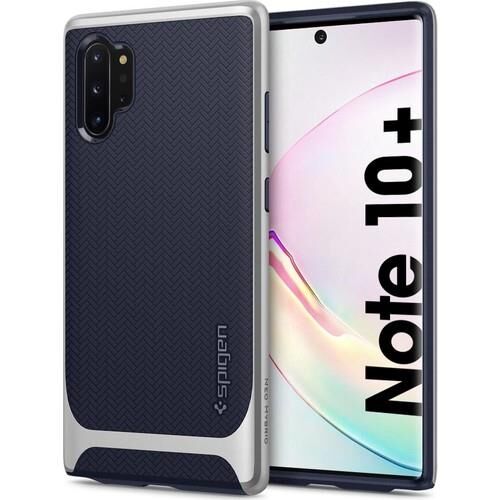 Spigen Galaxy Note 10 Plus ile Uyumlu Kılıf Neo Hybrid Silver Artic