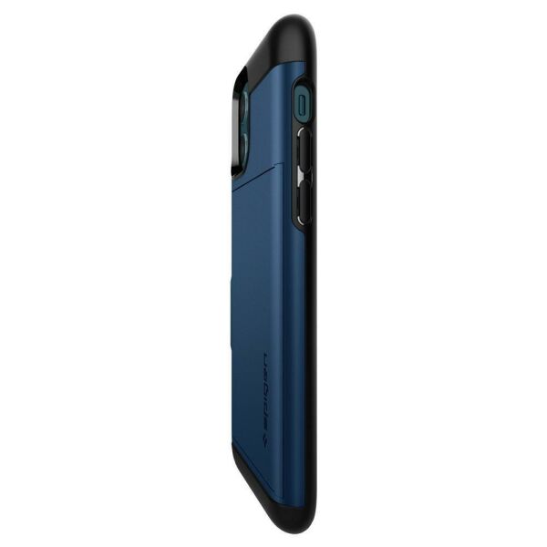 Spigen iPhone 12 Pro / iPhone 12 ile Uyumlu Kılıf Slim Armor CS Navy Blue