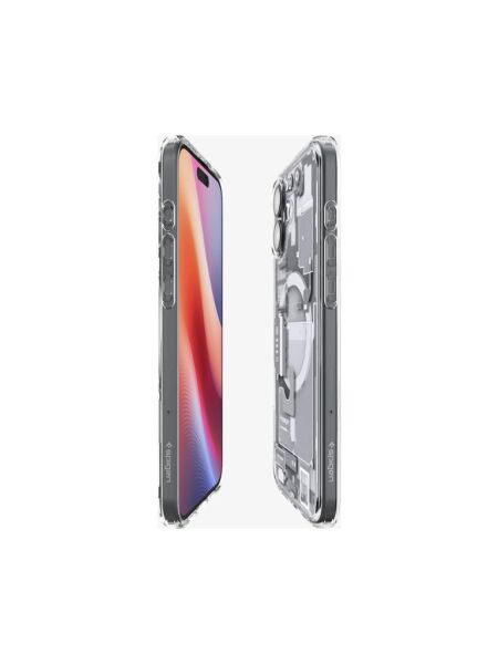 Spigen iPhone 16 Plus ile Uyumlu Kılıf Ultra Hybrid MagFit MagSafe Özellikli Zero One White
