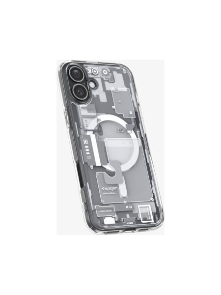 Spigen iPhone 16 Plus ile Uyumlu Kılıf Ultra Hybrid MagFit MagSafe Özellikli Zero One White