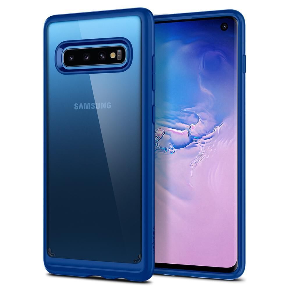 Spigen Galaxy S10 ile Uyumlu Kılıf Ultra Hybrid Prism Blue