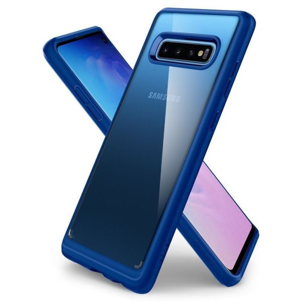 Spigen Galaxy S10 ile Uyumlu Kılıf Ultra Hybrid Prism Blue