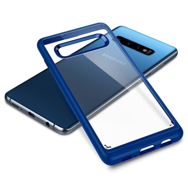 Spigen Galaxy S10 ile Uyumlu Kılıf Ultra Hybrid Prism Blue