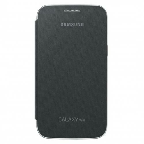 Galaxy Win i8552 ile Uyumlu Flip Cover Kılıf Siyah EF-FI855BSEGWW