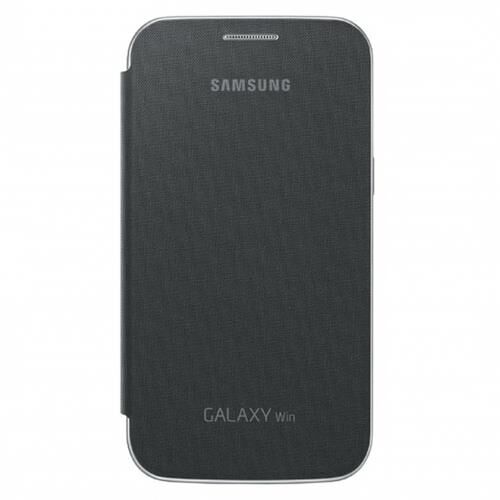 Galaxy Win i8552 ile Uyumlu Flip Cover Kılıf Siyah EF-FI855BSEGWW